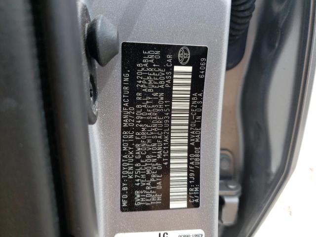 Photo 10 from auction – 2020 TOYOTA CAMRY LE with VIN 4T1C11AK2LU934511