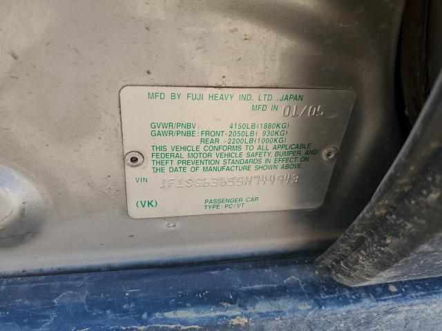 Photo 10 from auction – 2005 SUBARU FORESTER 2 with VIN JF1SG63655H744943