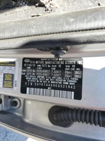 Photo 10 from auction – 2014 KIA SORENTO LX with VIN 5XYKT4A69EG521942