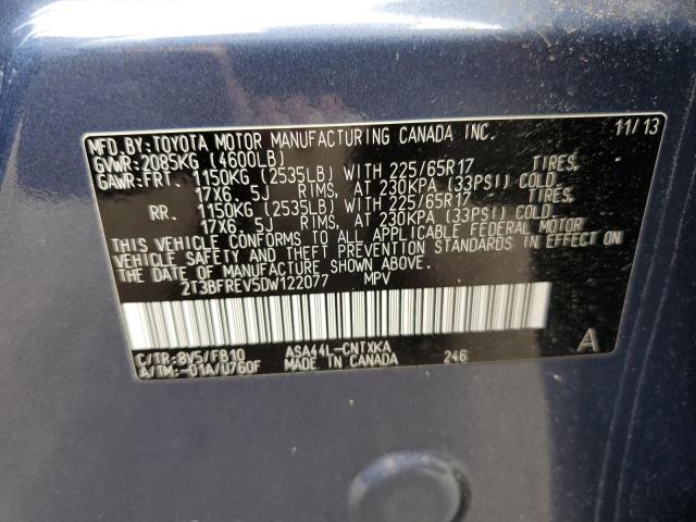 Photo 10 from auction – 2013 TOYOTA RAV4 LE with VIN 2T3BFREV5DW122077