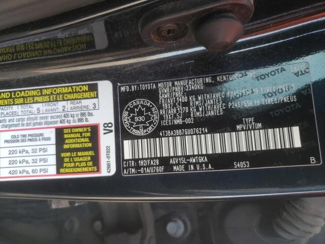Photo 10 from auction – 2016 TOYOTA VENZA XLE with VIN 4T3BA3BB7GU076214