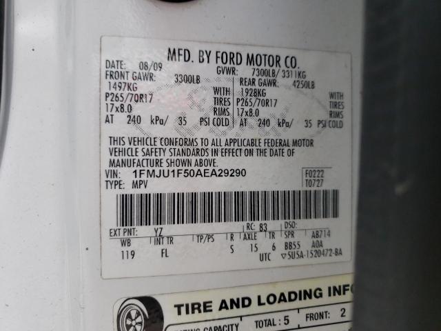 Photo 10 from auction – 2010 FORD EXPEDITION with VIN 1FMJU1F50AEA29290
