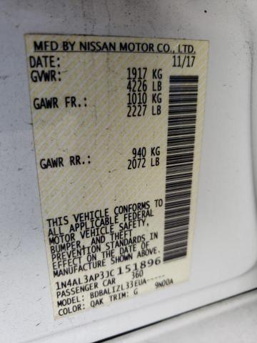 Photo 10 from auction – 2018 NISSAN ALTIMA 2.5 with VIN 1N4AL3AP3JC151896