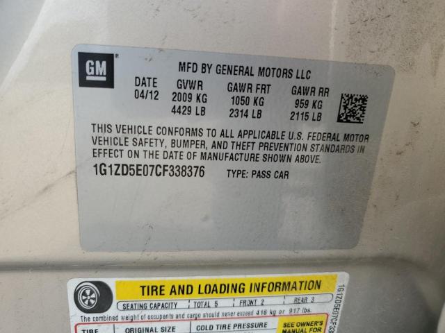 Photo 10 from auction – 2012 CHEVROLET MALIBU 2LT with VIN 1G1ZD5E07CF338376