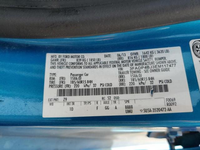 Photo 10 from auction – 2014 FORD FIESTA SE with VIN 3FADP4BJ3EM117477