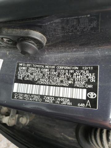 Photo 10 from auction – 2011 TOYOTA PRIUS with VIN JTDKN3DU3B5369482