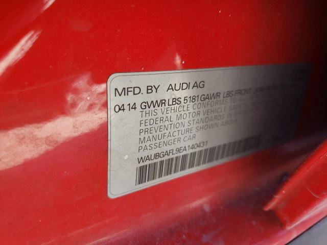 Photo 10 from auction – 2014 AUDI S4 PREMIUM with VIN WAUBGAFL9EA140431