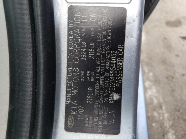 Photo 10 from auction – 2008 KIA SPECTRA EX with VIN KNAFE121485544052