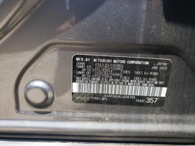 Photo 10 from auction – 2020 MITSUBISHI OUTLANDER with VIN JA4AR3AU4LU026783