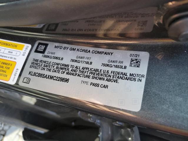 Photo 10 from auction – 2021 CHEVROLET SPARK LS with VIN KL8CB6SAXMC228696