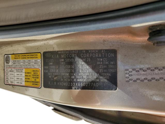 Photo 10 from auction – 2006 KIA SEDONA EX with VIN KNDMB233X66027760