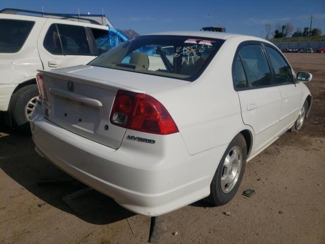 Photo 4 from auction – 2004 HONDA CIVIC HYBR with VIN JHMES95614S006299