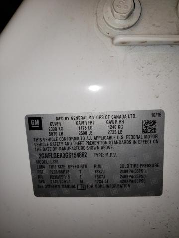 Photo 10 from auction – 2016 CHEVROLET EQUINOX LT with VIN 2GNFLGEK3G6154862