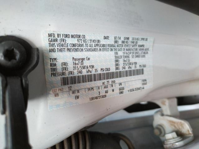 Photo 10 from auction – 2014 FORD FOCUS SE with VIN 1FADP3F26EL374826