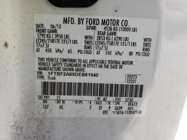 Photo 10 from auction – 2013 FORD F250 SUPER with VIN 1FTBF2A69DEB81940
