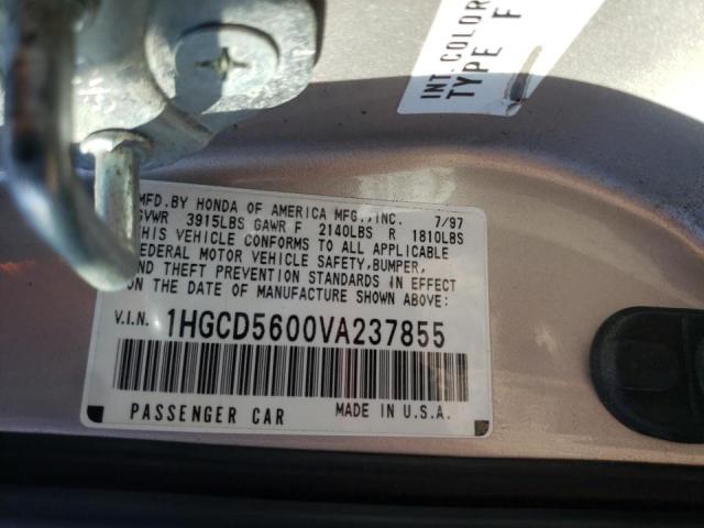 Photo 10 from auction – 1997 HONDA ACCORD SE with VIN 1HGCD5600VA237855