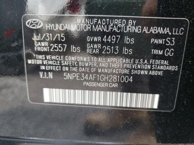 Photo 10 from auction – 2016 HYUNDAI SONATA SPO with VIN 5NPE34AF1GH281004