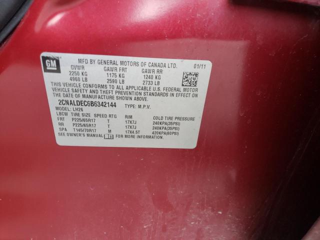 Foto 10 de la subasta – 2011 CHEVROLET EQUINOX LT con VIN 2CNALDEC6B6342144