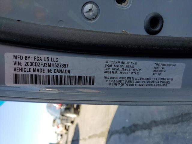 Photo 10 from auction – 2021 DODGE CHALLENGER with VIN 2C3CDZFJ3MH627397