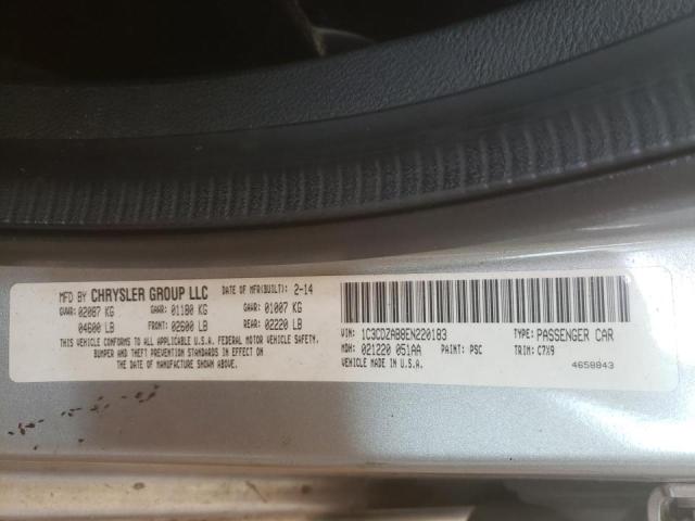 Photo 10 from auction – 2014 DODGE AVENGER SE with VIN 1C3CDZAB8EN220183