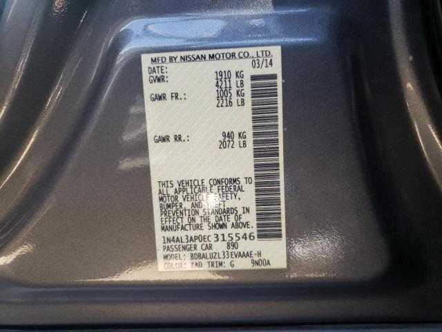 Photo 10 from auction – 2014 NISSAN ALTIMA 2.5 with VIN 1N4AL3AP0EC315546