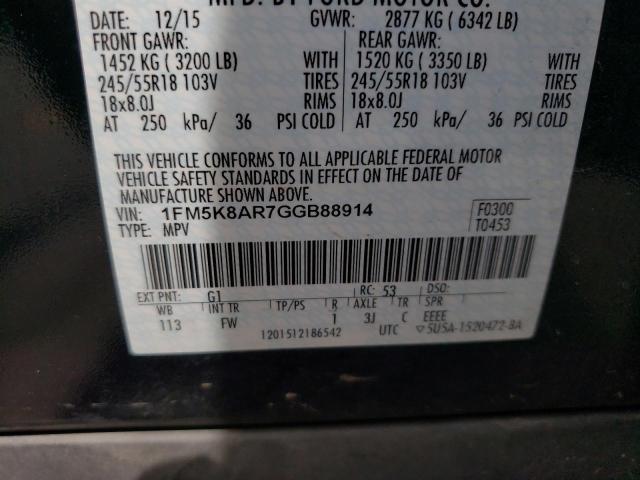 Photo 10 from auction – 2016 FORD EXPLORER P with VIN 1FM5K8AR7GGB88914