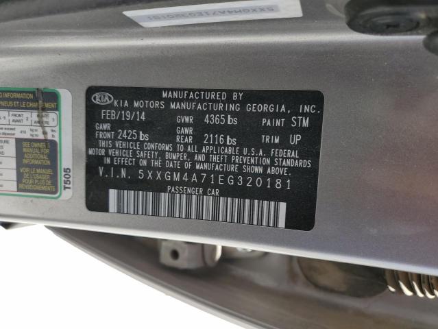 Photo 10 from auction – 2014 KIA OPTIMA LX with VIN 5XXGM4A71EG320181