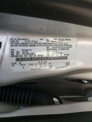 Photo 10 from auction – 2016 FORD FOCUS with VIN 1FADP3F21GL365129