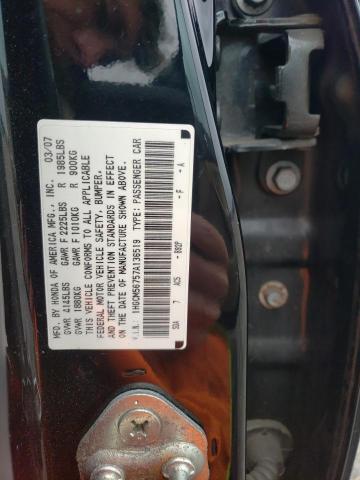 Photo 10 from auction – 2007 HONDA ACCORD EX with VIN 1HGCM56757A136519