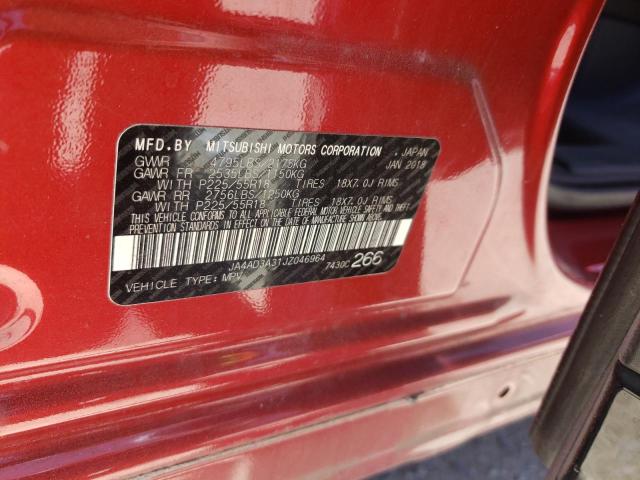 Photo 10 from auction – 2018 MITSUBISHI OUTLANDER with VIN JA4AD3A31JZ046964