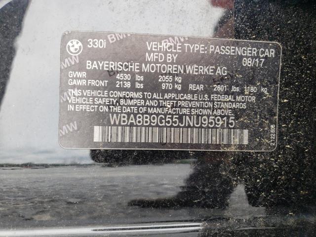 Photo 10 from auction – 2018 BMW 330 I with VIN WBA8B9G55JNU95915