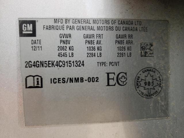 Photo 10 from auction – 2012 BUICK REGAL with VIN 2G4GN5EK4C9151324