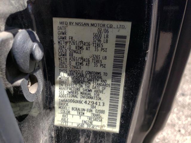 Photo 10 from auction – 2006 NISSAN FRONTIER K with VIN 1N6AD06UX6C429413