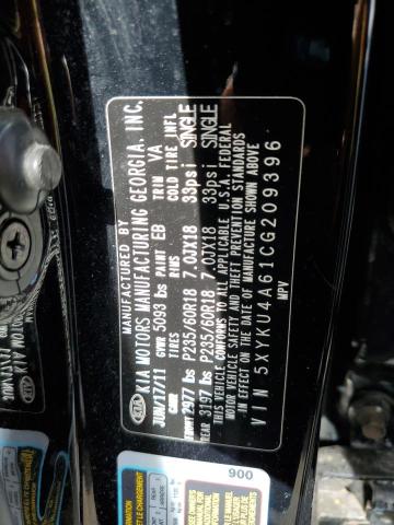 Photo 10 from auction – 2012 KIA SORENTO EX with VIN 5XYKU4A61CG209396