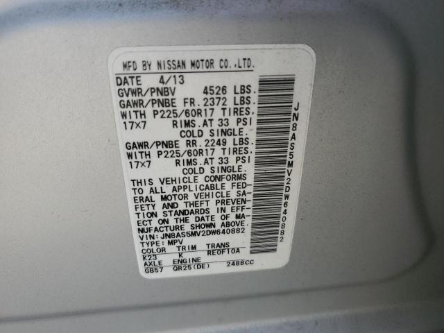 Photo 10 from auction – 2013 NISSAN ROGUE S with VIN JN8AS5MV2DW640882