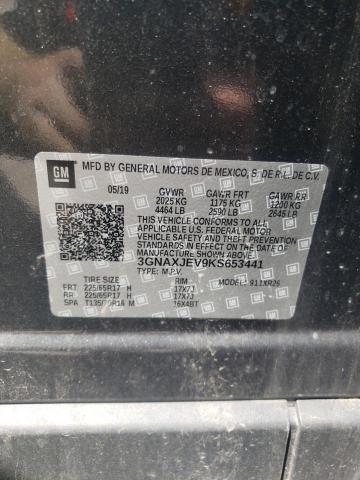 Photo 10 from auction – 2019 CHEVROLET EQUINOX LT with VIN 3GNAXJEV9KS653441