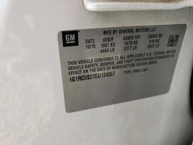 Photo 10 from auction – 2016 CHEVROLET VOLT LT with VIN 1G1RC6S57GU124367