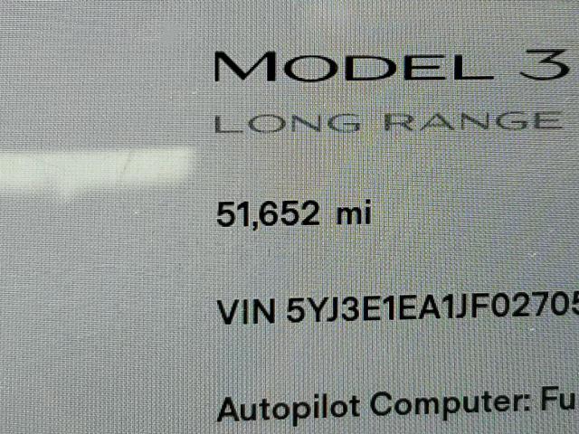 Photo 8 from auction – 2018 TESLA MODEL 3 with VIN 5YJ3E1EA1JF027054