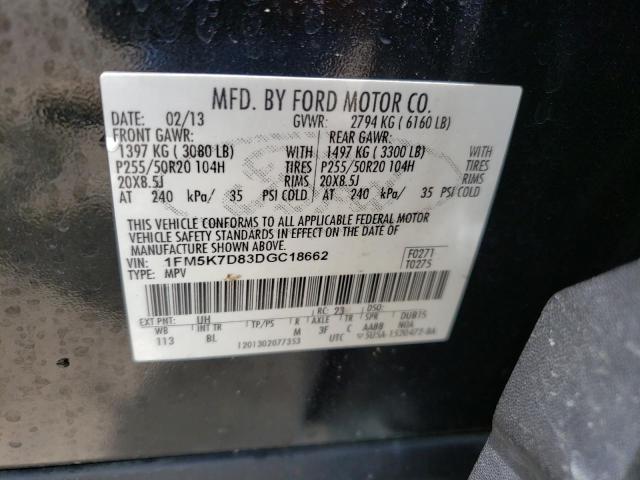 Photo 10 from auction – 2013 FORD EXPLORER X with VIN 1FM5K7D83DGC18662