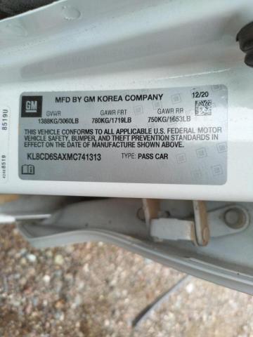 Photo 10 from auction – 2021 CHEVROLET SPARK 1LT with VIN KL8CD6SAXMC741313