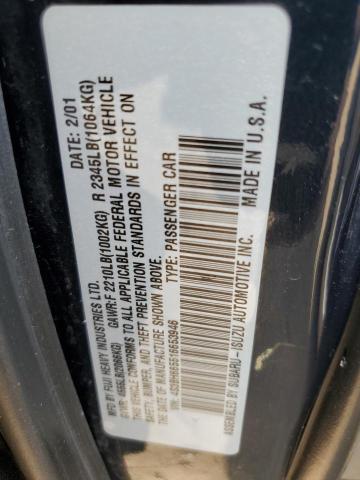 Photo 10 from auction – 2001 SUBARU LEGACY OUT with VIN 4S3BH665516653946