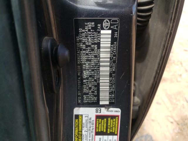Photo 10 from auction – 2010 TOYOTA COROLLA BA with VIN 2T1BU4EE7AC341394