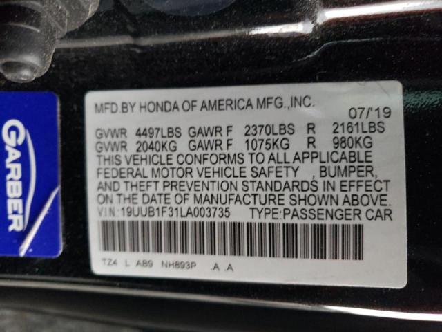 Photo 10 from auction – 2020 ACURA TLX with VIN 19UUB1F31LA003735