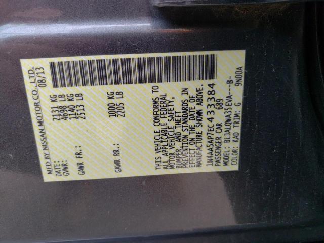 Photo 10 from auction – 2014 NISSAN MAXIMA S with VIN 1N4AA5AP7EC433384
