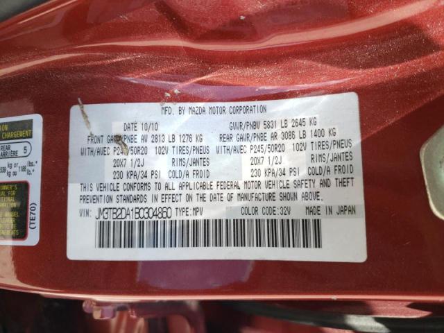 Photo 10 from auction – 2011 MAZDA CX-9 with VIN JM3TB2DA1B0304860