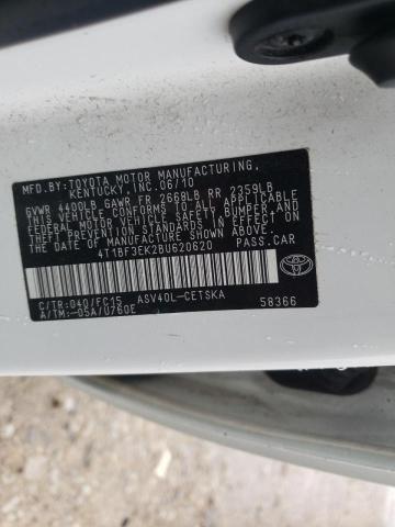 Photo 10 from auction – 2011 TOYOTA CAMRY BASE with VIN 4T1BF3EK2BU620620