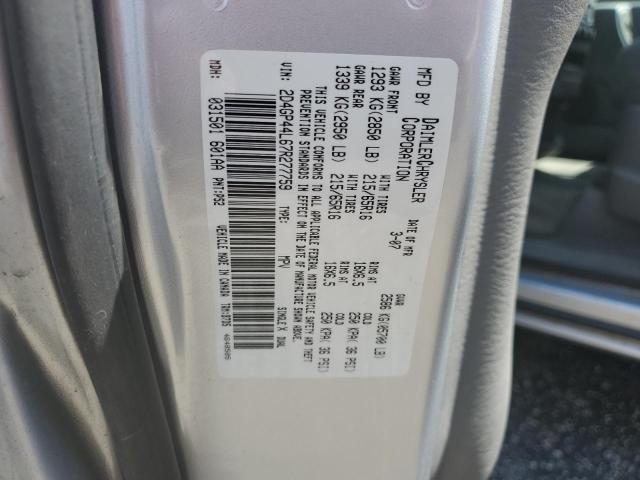 Photo 10 from auction – 2007 DODGE GRAND CARA with VIN 2D4GP44L67R277759