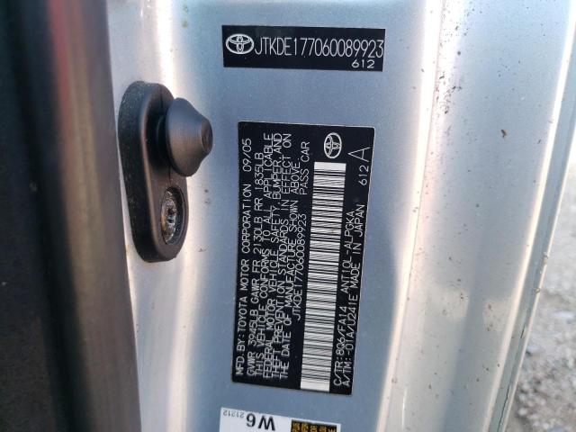 Photo 10 from auction – 2006 SCION TC with VIN JTKDE177060089923