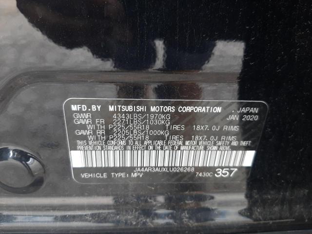 Photo 10 from auction – 2020 MITSUBISHI OUTLANDER with VIN JA4AR3AUXLU026268