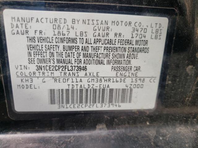 Photo 10 from auction – 2015 NISSAN VERSA NOTE with VIN 3N1CE2CP2FL373946